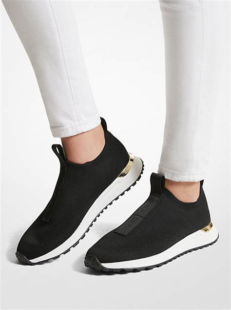 michael kors bodie logo tape mesh slip-on trainer|Michael Kors slip on tape.